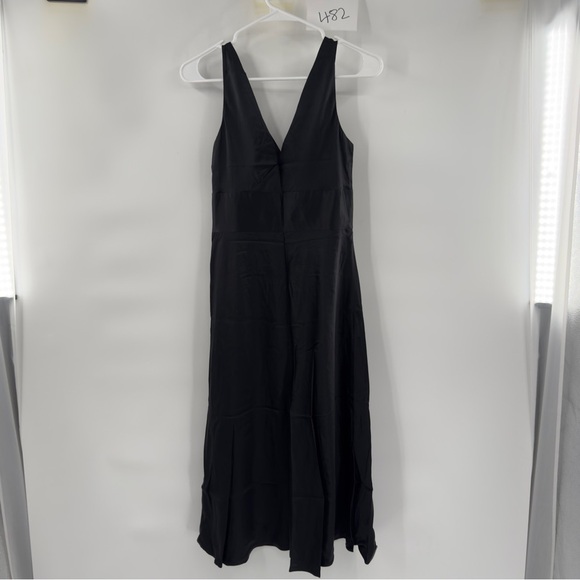 j. Crew black silk fit flare sleeveless dress size 4 - Picture 5 of 8